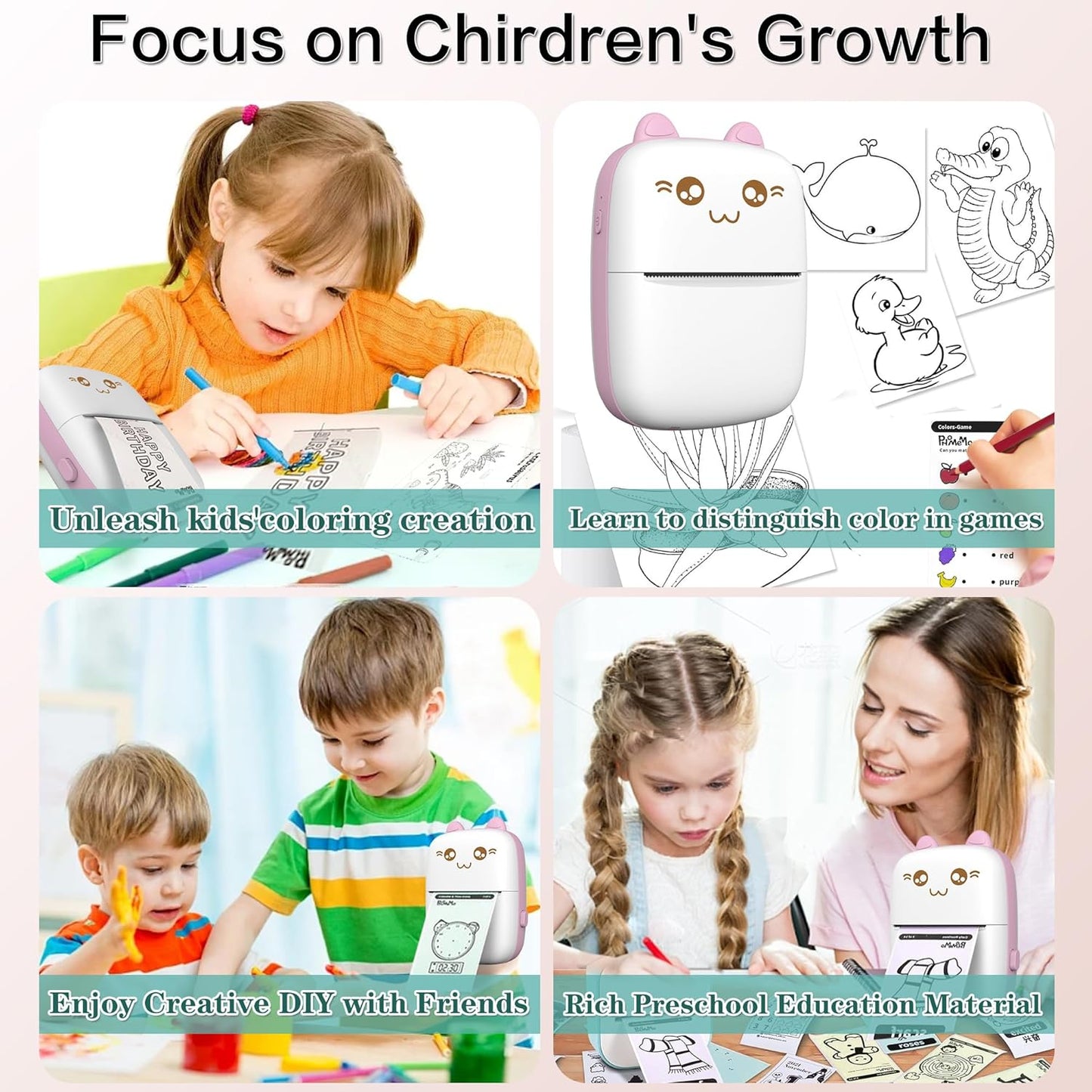 Mini printer, portable thermal printer