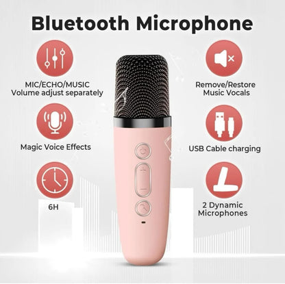 Mini Bluetooth Speaker with Wireless Karaoke Mic