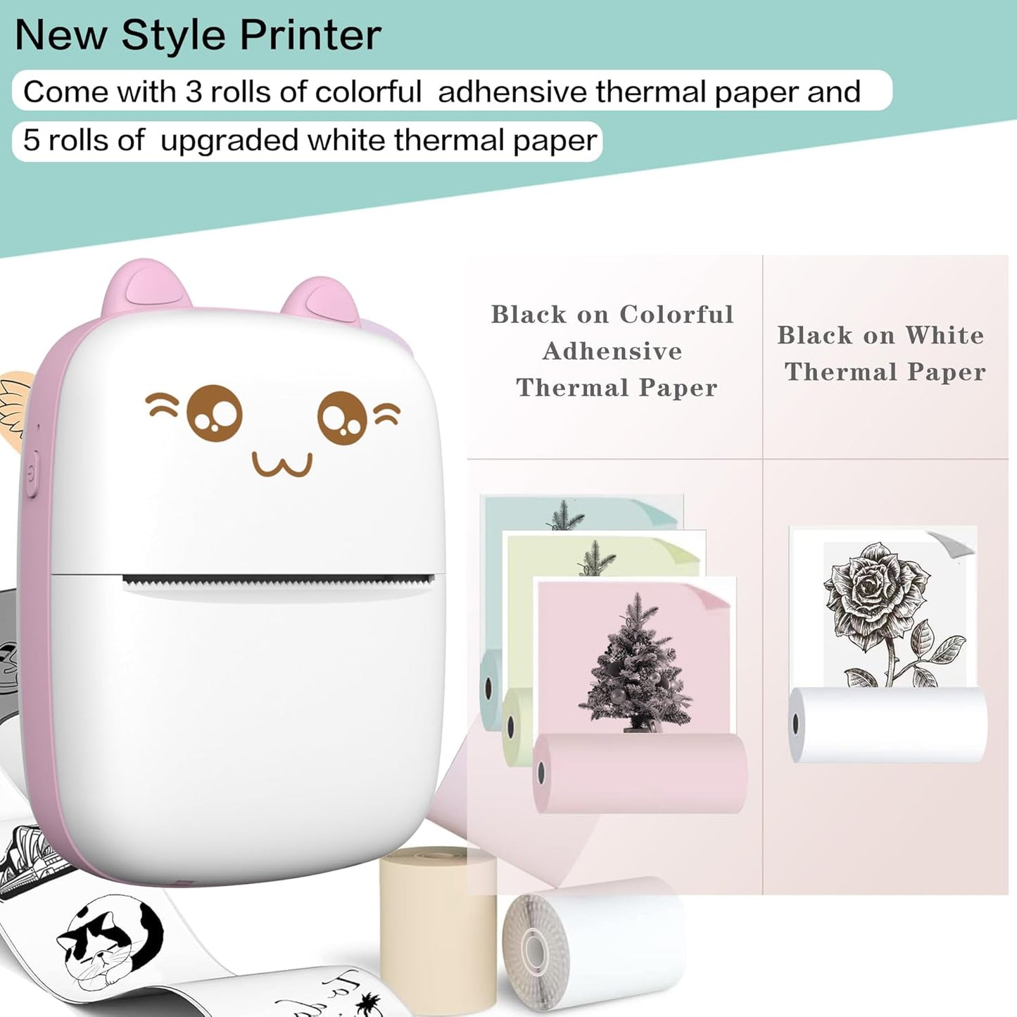 Mini printer, portable thermal printer