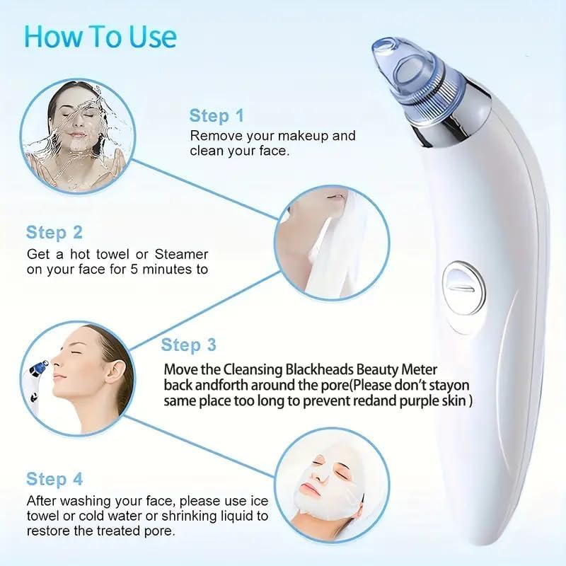 Rarely Found™ GlowGlide Blackhead/Whitehead remover vacuum device